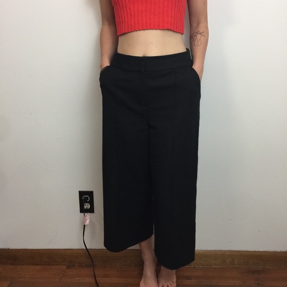 kate spade Pants - Kate Spade Black Crop Wide Leg Cute Summer Pants
